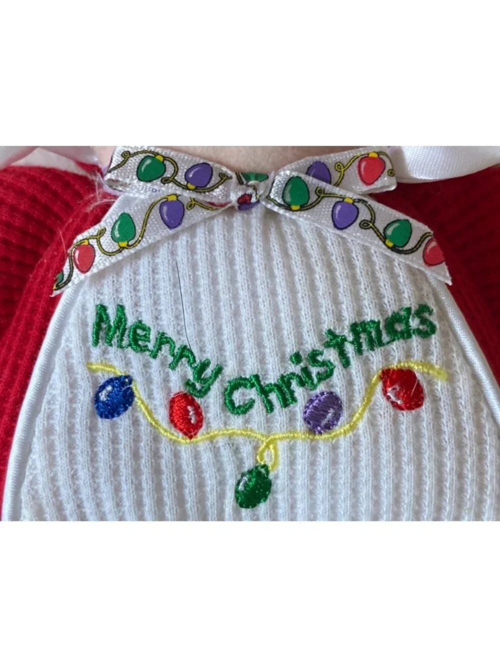 First Merry Christmas Soft Dream Thermal Knit Weave Rattle Plush Doll Lovey